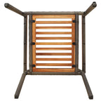 Garden Stacking Chairs 4 pcs Brown and Grey