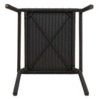 Garden Stacking Chairs 4 pcs Black and Brown