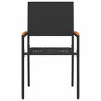 Garden Stacking Chairs 4 pcs Black and Brown