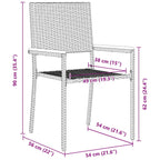 Garden Stacking Chairs 4 pcs Black and Brown