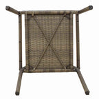 Garden Stacking Chairs 4 pcs Grey and Brown