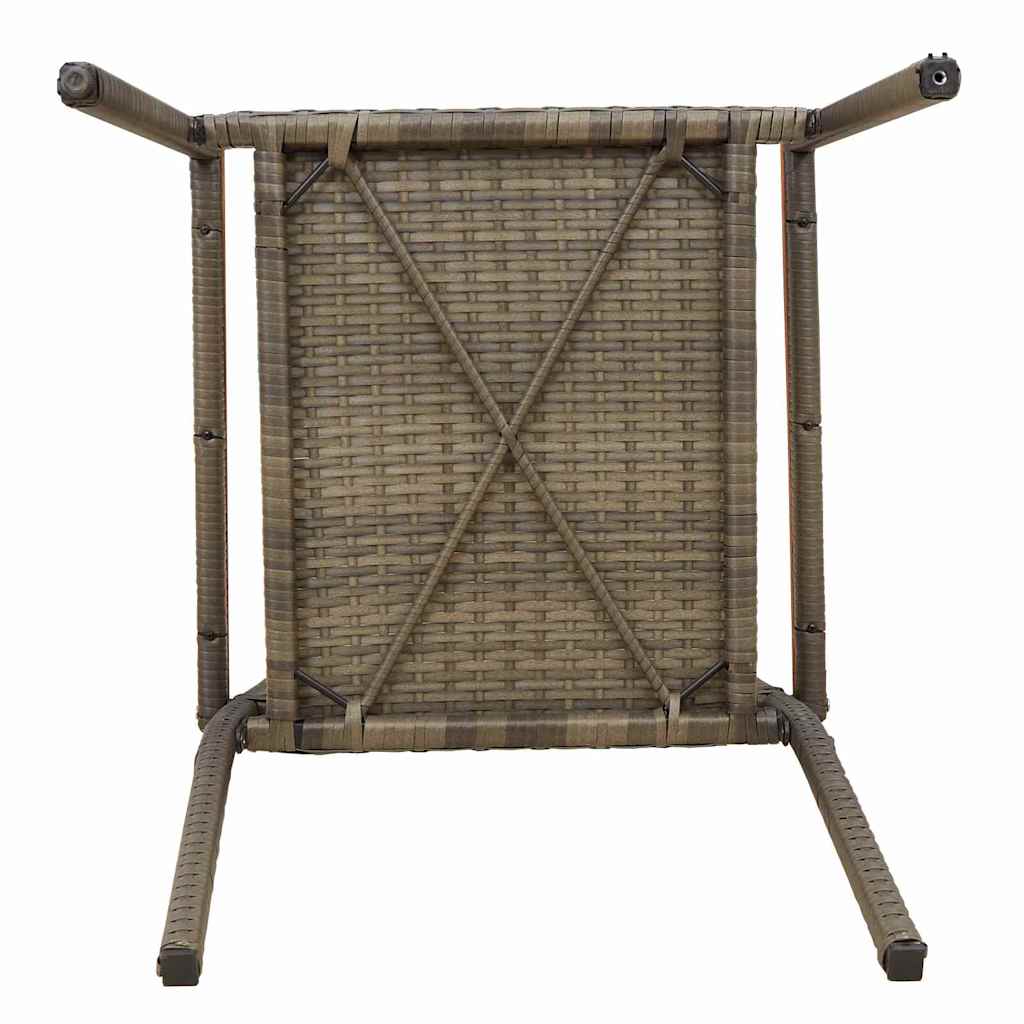 Garden Stacking Chairs 4 pcs Grey and Brown