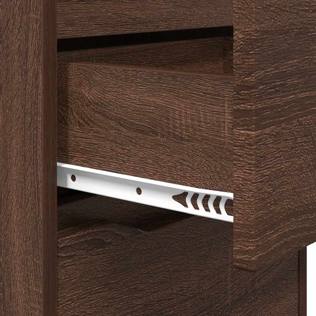 Bedside Table Brown Oak 40 x 30 x 467 cm Engineered Wood