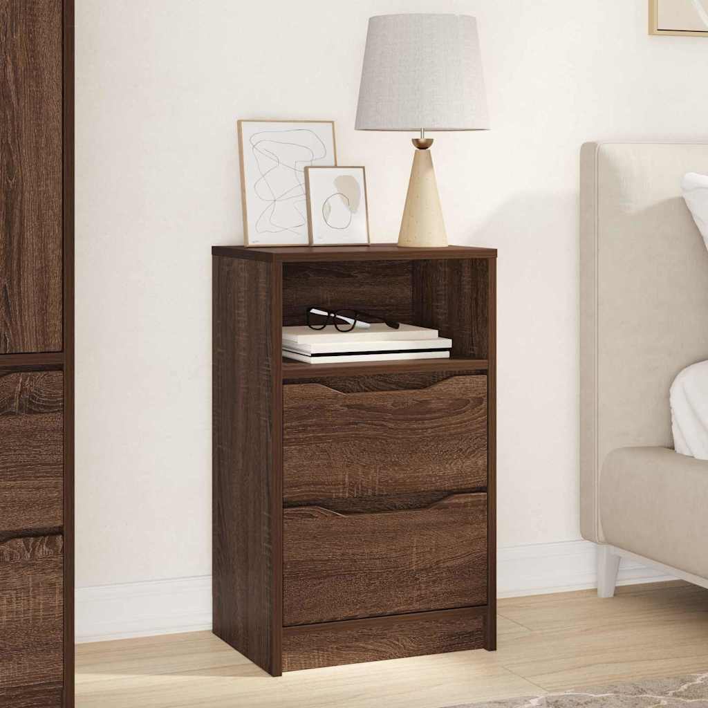 Bedside Table Brown Oak 40 x 30 x 467 cm Engineered Wood