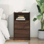 Bedside Table Brown Oak 40 x 30 x 467 cm Engineered Wood