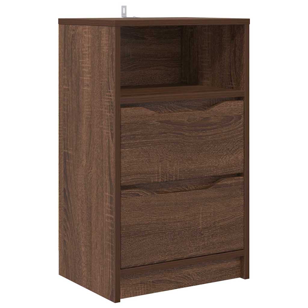Bedside Table Brown Oak 40 x 30 x 467 cm Engineered Wood