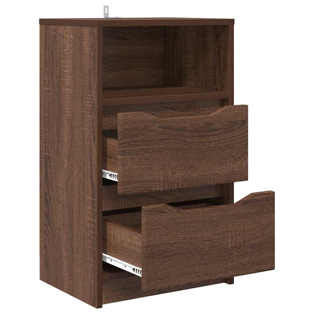 Bedside Table Brown Oak 40 x 30 x 467 cm Engineered Wood