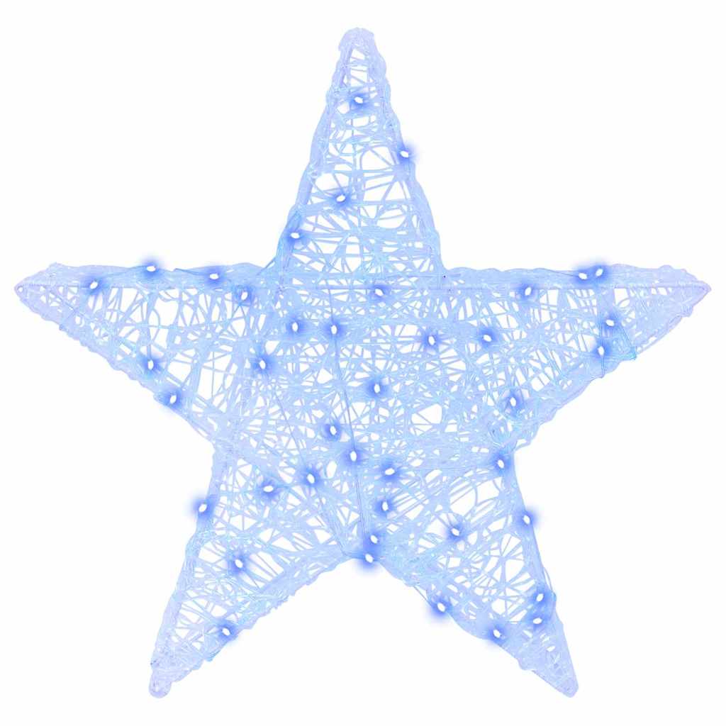 3D Star with 50 LEDs Blue 55 x 53.5 x 10 cm Acrylic