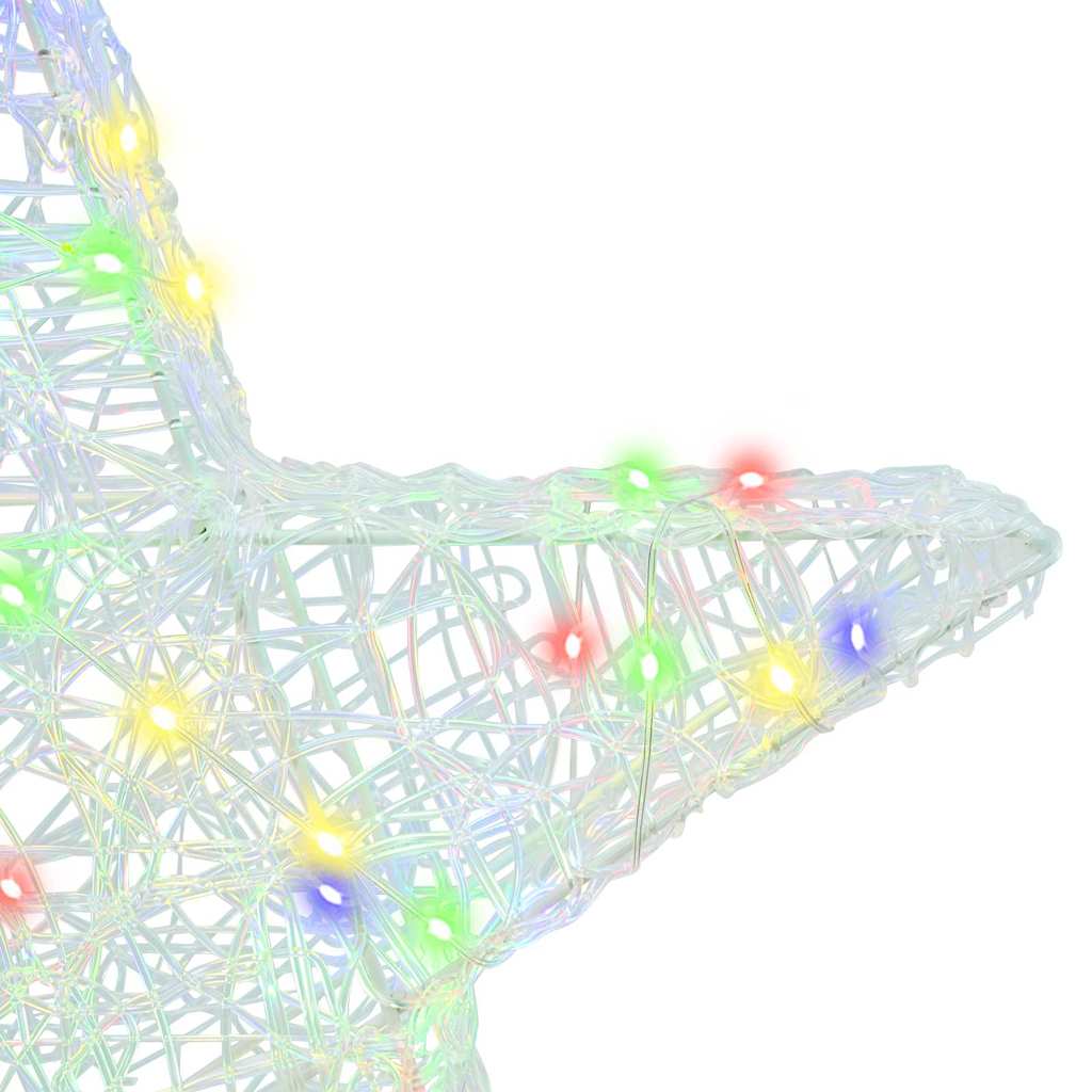 3D Star with 50 LEDs Multicolour 55 x 53.5 x 10 cm Acrylic