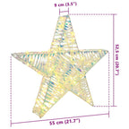 3D Star with 50 LEDs Warm white 55 x 52.5 x 9 cm PET