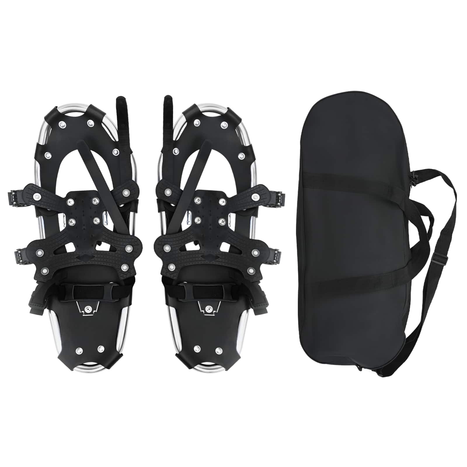 3 in 1 Snowshoes Silver and Black 21 inches Aluminum and HDPE