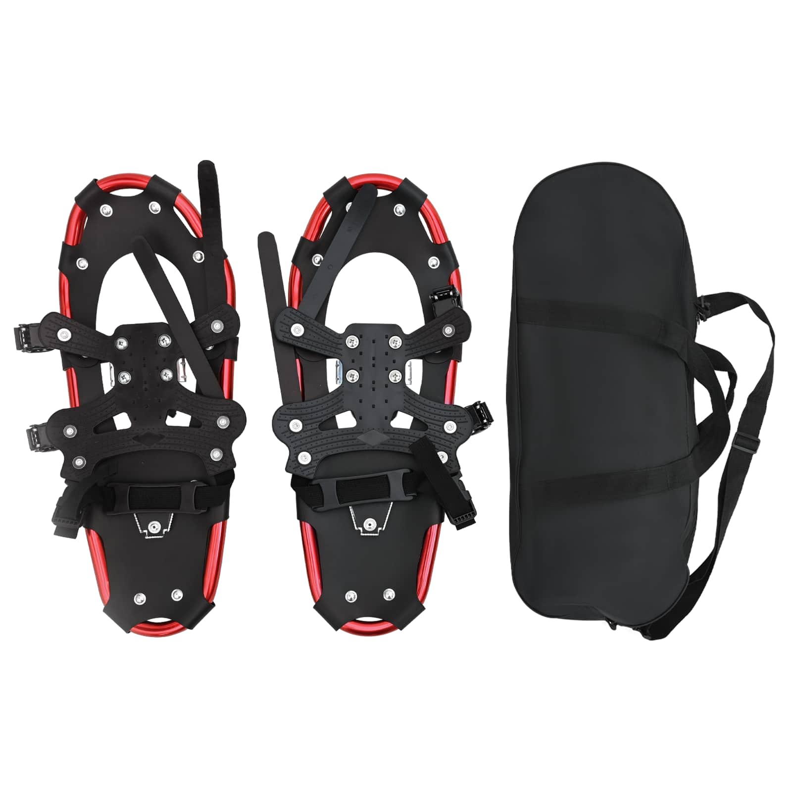 3 in 1 Snowshoes Red and Black 21 inches Aluminum and HDPE