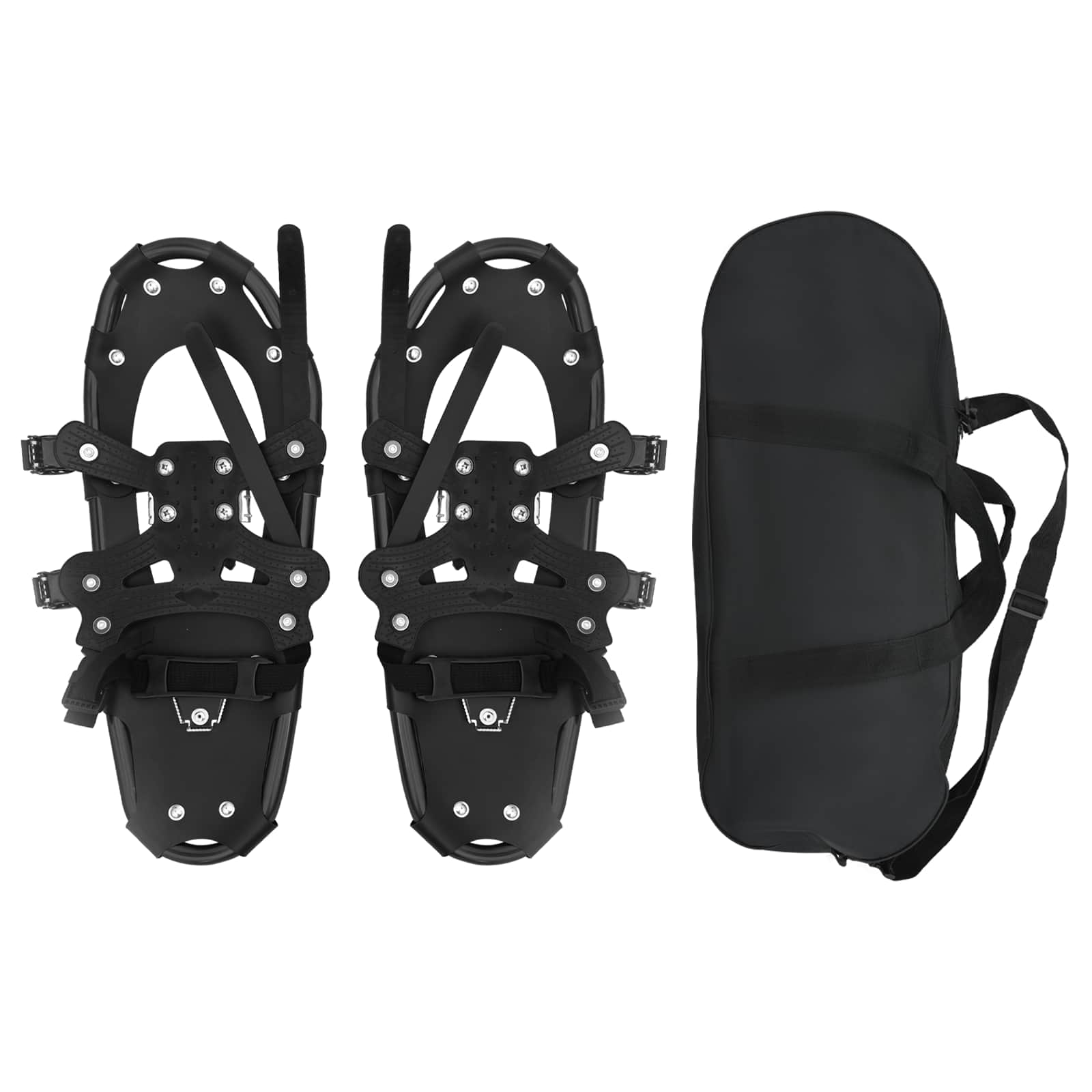 3 in 1 Snowshoes Black 21 inches Aluminum and HDPE