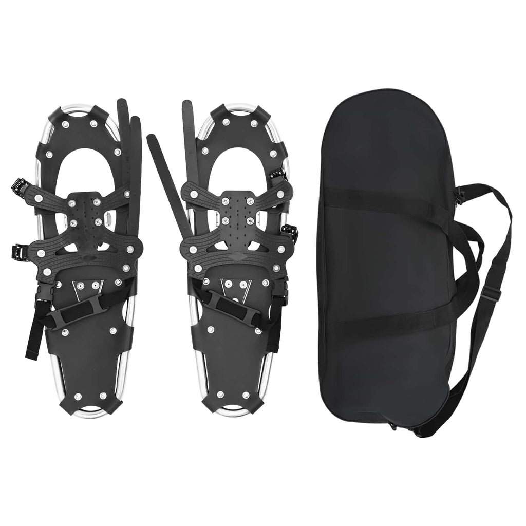 3 in 1 Snowshoes Silver and Black 25 inches Aluminum and HDPE