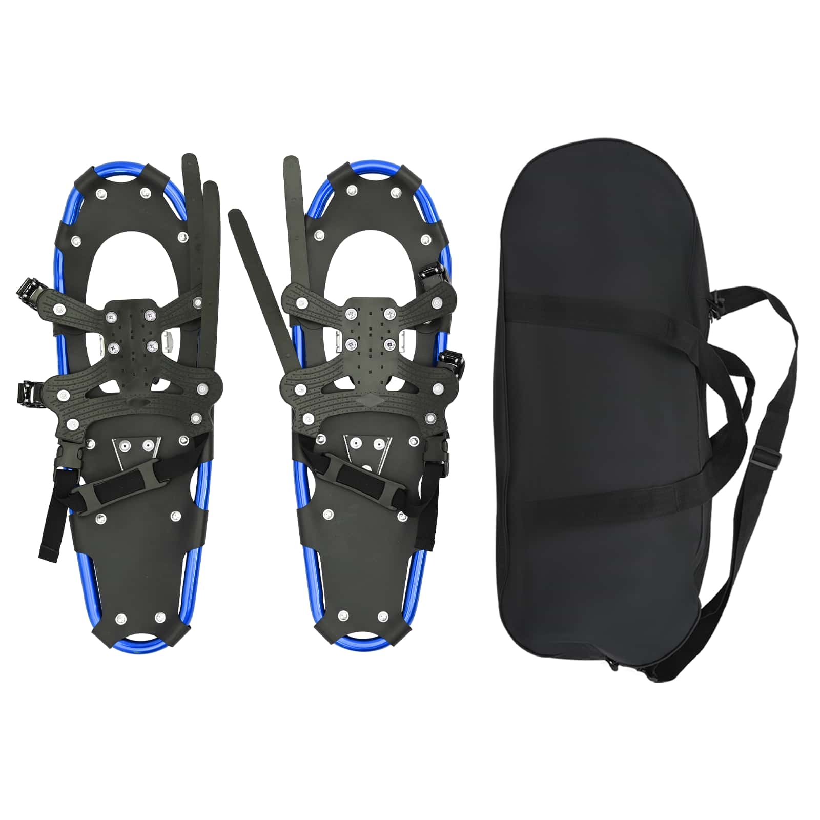 3 in 1 Snowshoes Blue and Black 25 inches Aluminum and HDPE
