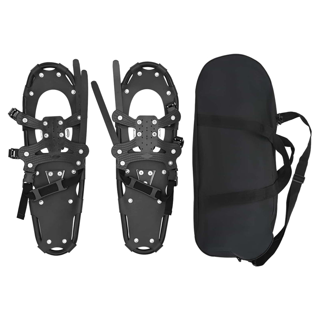 3 in 1 Snowshoes Black 25 inches Aluminum and HDPE