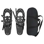 3 in 1 Snowshoes Black 25 inches Aluminum and HDPE