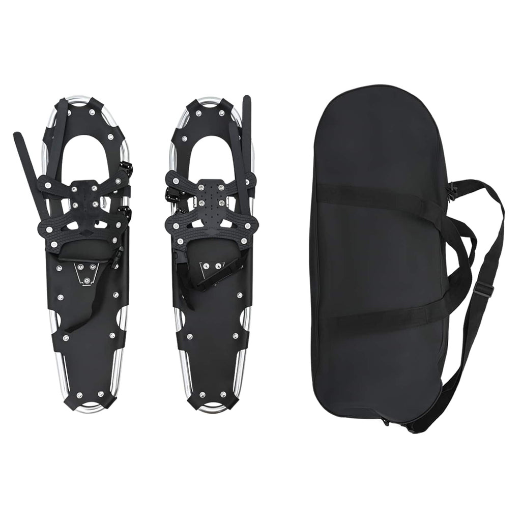 3 in 1 Snowshoes Silver and Black 30 inches Aluminum and HDPE