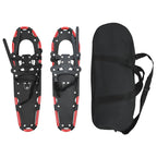 3 in 1 Snowshoes Red and Black 30 inches Aluminum and HDPE