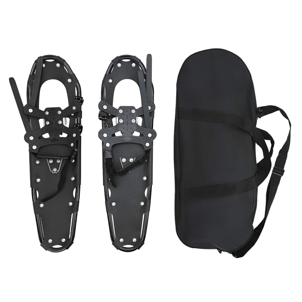 3 in 1 Snowshoes Black 30 inches Aluminum and HDPE