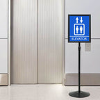 Pedestal Poster Stand Manual Black A3 Aluminum and PVC