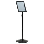 Pedestal Poster Stand Manual Black A3 Aluminum and PVC