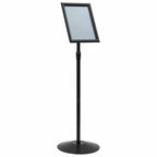 Pedestal Poster Stand Manual Black A4 Aluminum and PVC