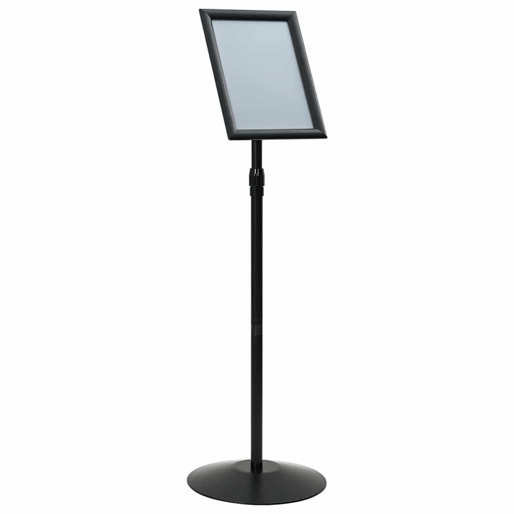 Pedestal Poster Stand Manual Black A4 Aluminum and PVC