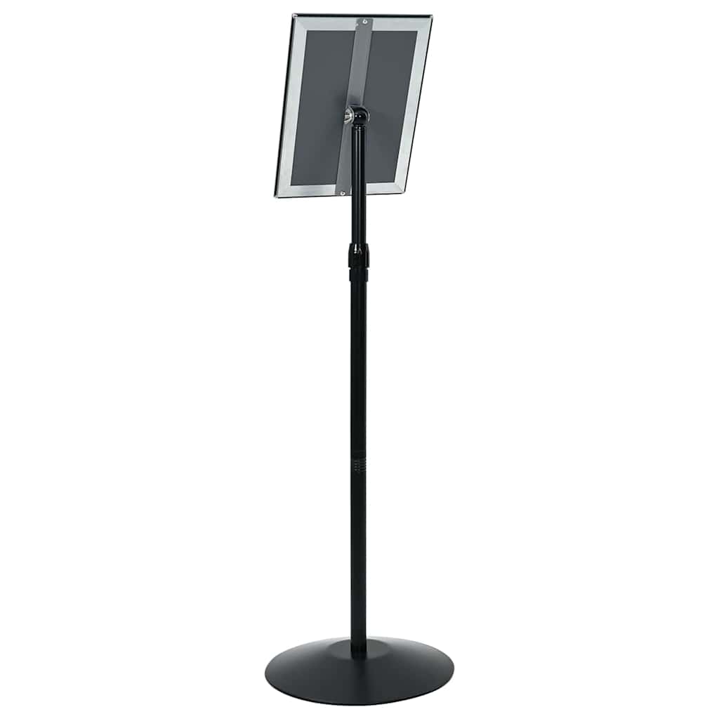 Pedestal Poster Stand Manual Black A4 Aluminum and PVC