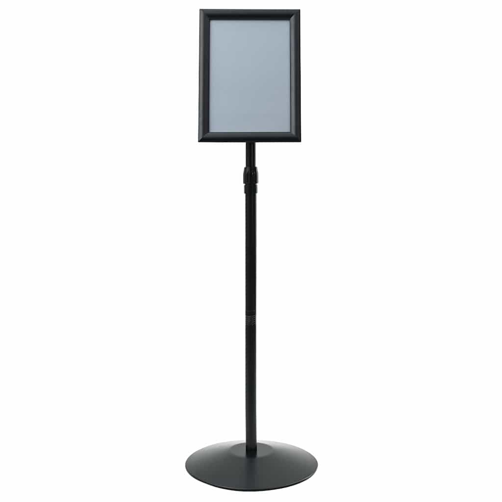 Pedestal Poster Stand Manual Black A4 Aluminum and PVC