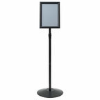 Pedestal Poster Stand Manual Black A4 Aluminum and PVC