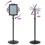 Pedestal Poster Stand Manual Black A4 Aluminum and PVC