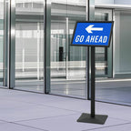 Pedestal Poster Stand Silver A3 PVC and Cast Iron