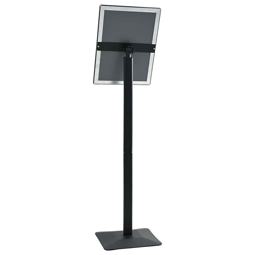 Pedestal Poster Stand Silver A3 PVC and Cast Iron