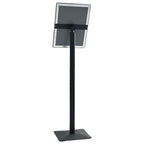 Pedestal Poster Stand Silver A3 PVC and Cast Iron