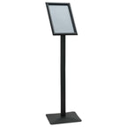 Pedestal Poster Stand Silver A4 PVC and Cast Iron