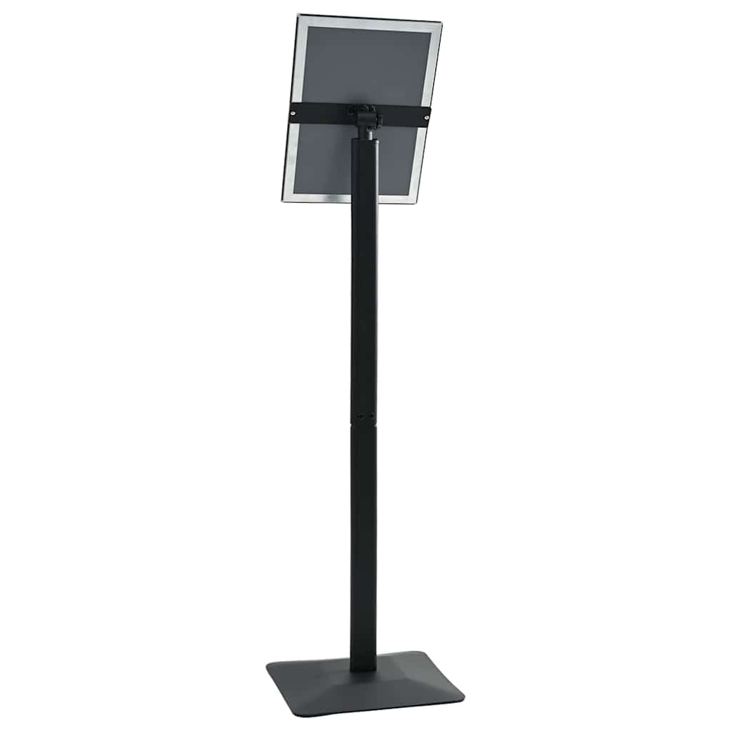 Pedestal Poster Stand Silver A4 PVC and Cast Iron