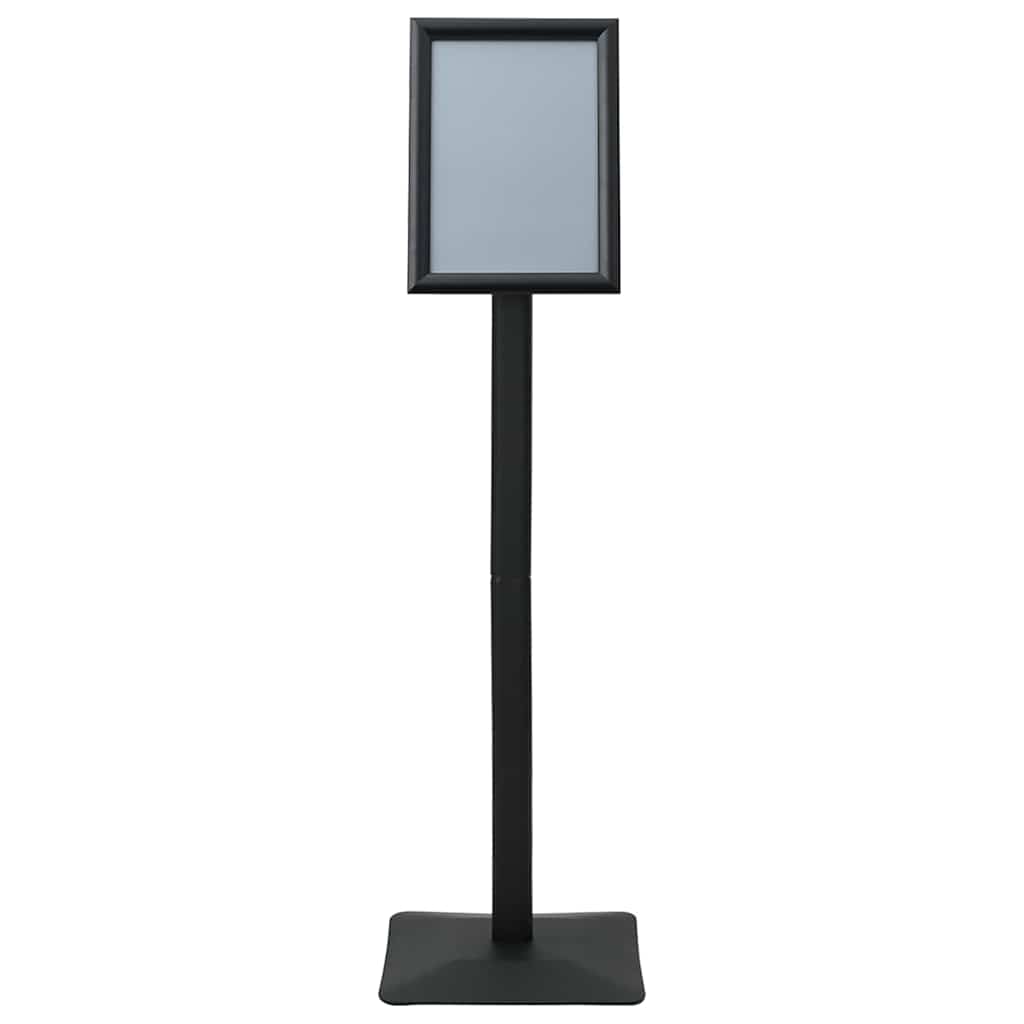 Pedestal Poster Stand Silver A4 PVC and Cast Iron
