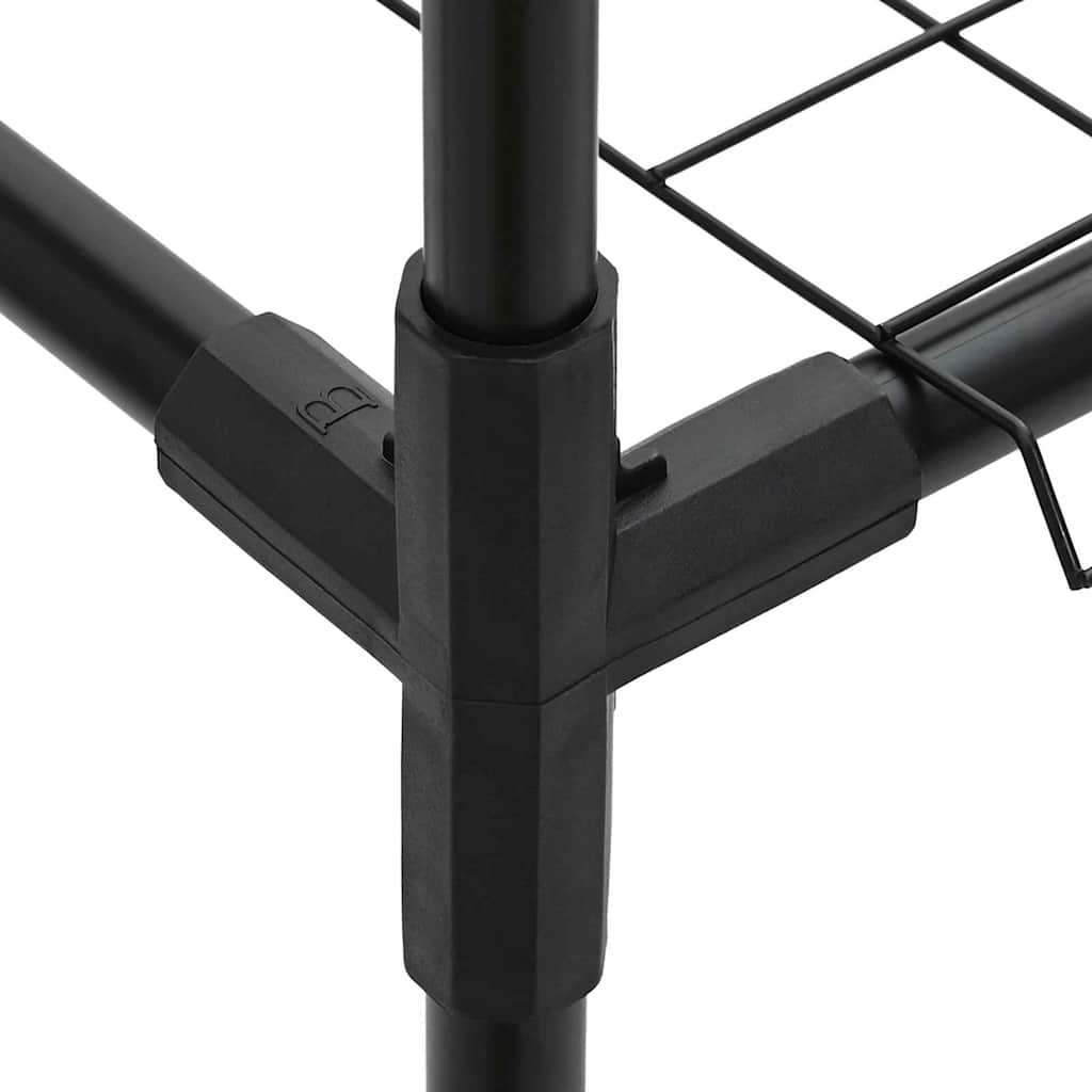 3-Tier Plant Stand Black 100 x 32 x 102 cm Steel