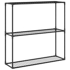 3-Tier Plant Stand Black 100 x 32 x 102 cm Steel