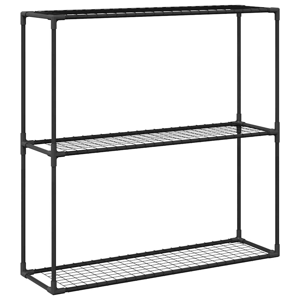 3-Tier Plant Stand Black 100 x 32 x 102 cm Steel