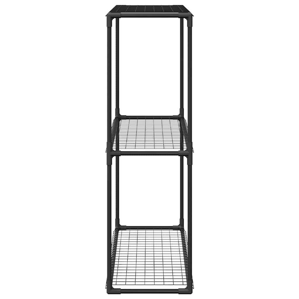 3-Tier Plant Stand Black 100 x 32 x 102 cm Steel