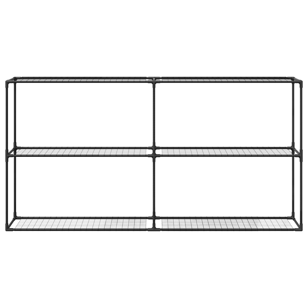 3-Tier Plant Stand Black 200 x 32 x 104 cm Steel