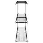 3-Tier Plant Stand Black 200 x 32 x 104 cm Steel