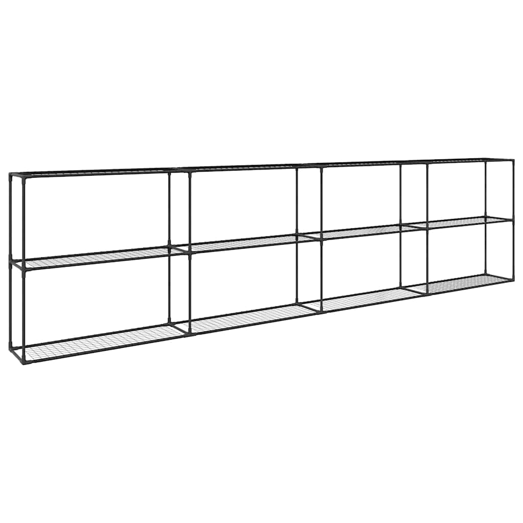 3-Tier Plant Stand Black 400 x 32 x 104 cm Steel