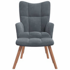 Relaxing Chair 2 pcs Dark Grey Velvet