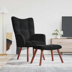 Relaxing Chair 2 pcs Black Velvet