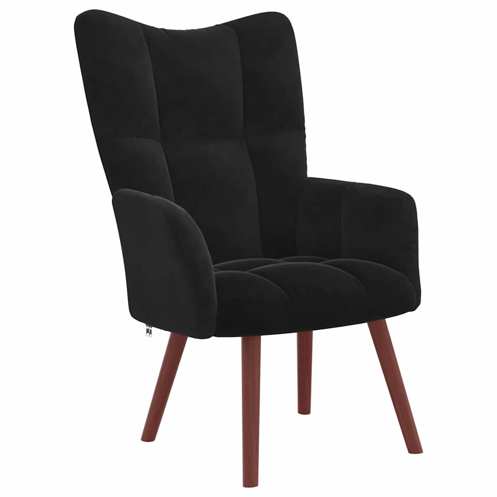 Relaxing Chair 2 pcs Black Velvet
