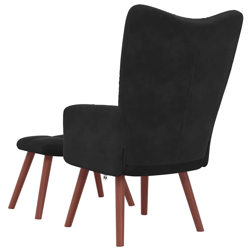 Relaxing Chair 2 pcs Black Velvet