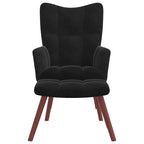 Relaxing Chair 2 pcs Black Velvet